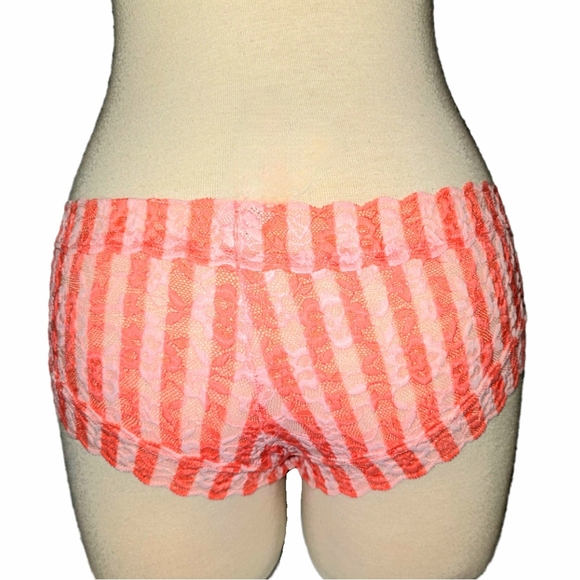 Victoria’s Secret The Lacie Lace Cheeky Panty Pretty Blossom Stripes/Small - NWT - Picture 4 of 5